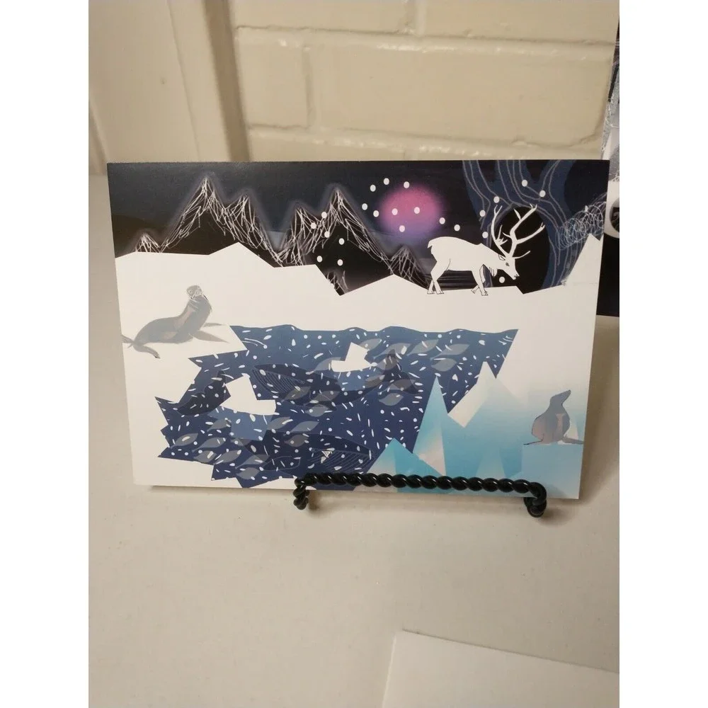 Pomegranate Holiday Cards Celeste Winter Ecological Calendar By Antenna Set of 2